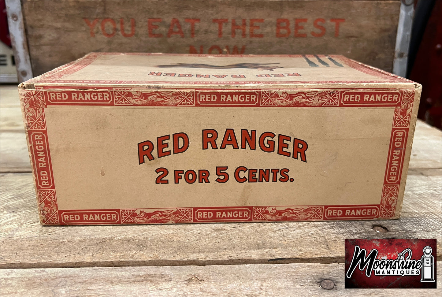 RARE Antique RED RANGER Cigar Box - Free Shipping!