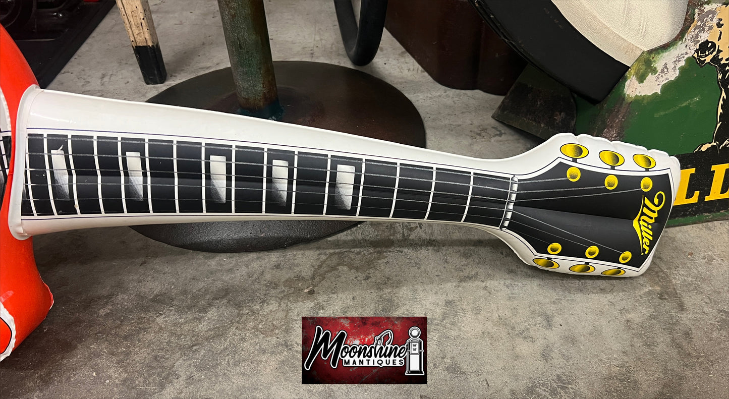 Rare Vtg. MILLER GENUINE DRAFT Beer Inflatable Guitar - Free Shipping!