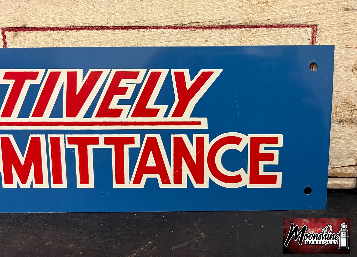 Vtg. 1960's POSITIVELY NO ADMITTANCE Sign - NOS - Blue - Free Shipping!
