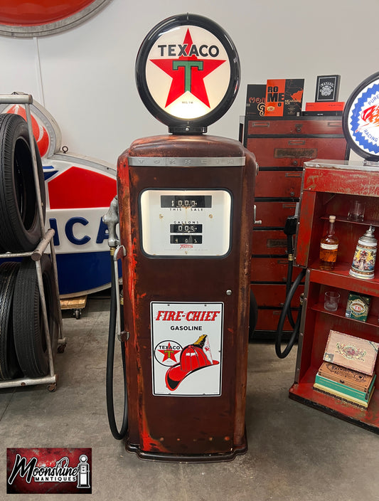 Rustoration 1950’s TEXACO Fire Chief Tokheim 300 Gas Pump - Shipping Available!