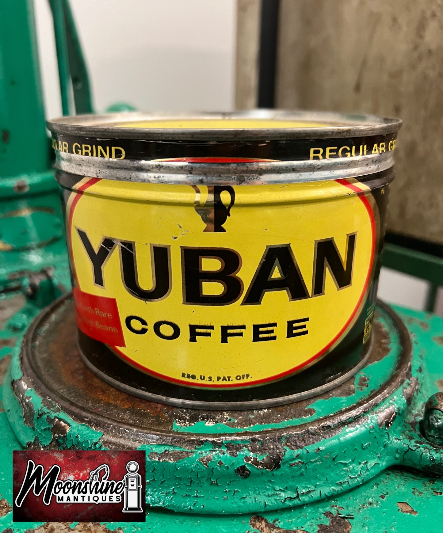 Vtg. YUBAN COFFEE Tin Can - Free Shipping!