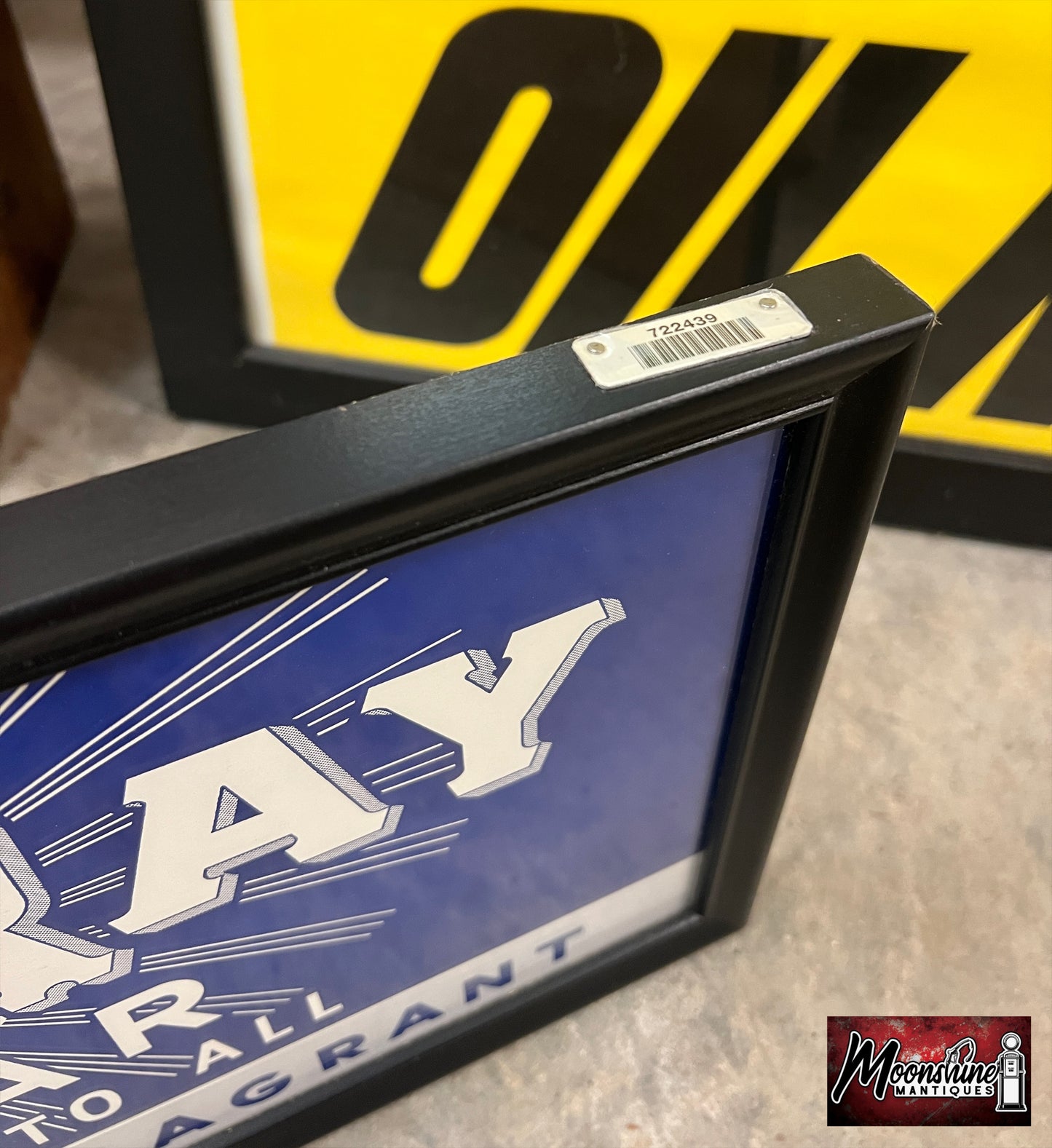 Vtg. SUN RAY CIGAR Framed Paper Sign - Free Shipping!