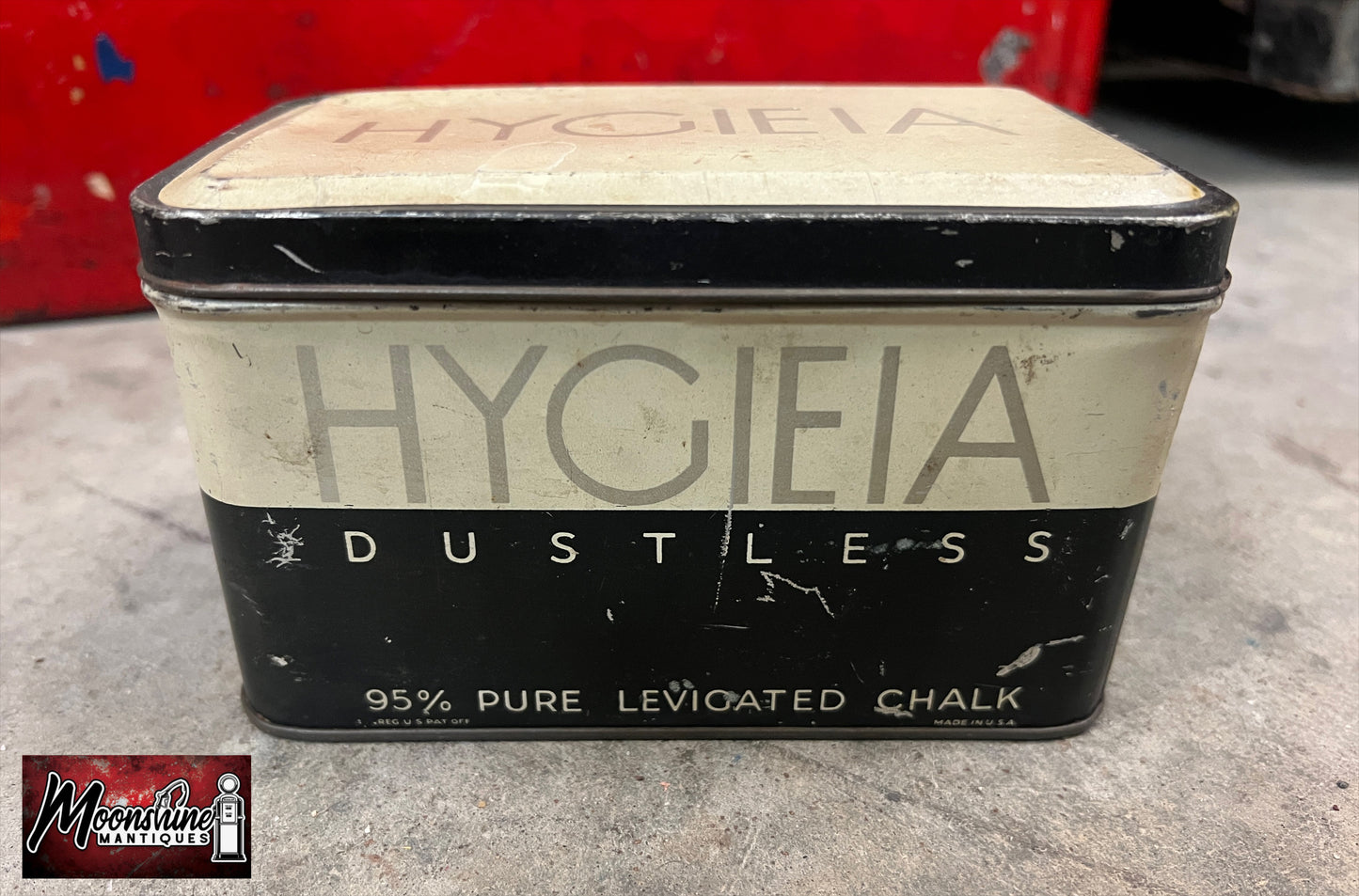 Vtg. HYGIEIA Dustless Chalk Tin - The American Crayon Company - Free Shipping!
