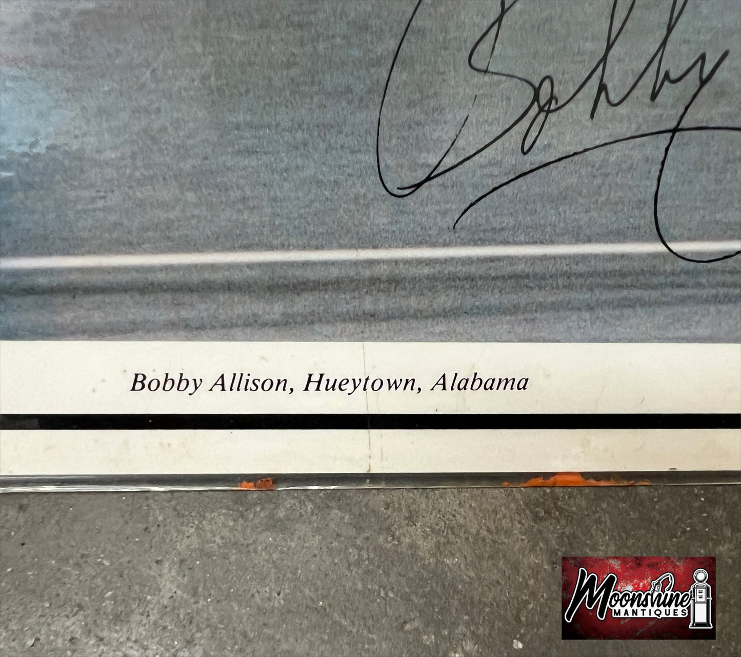 1980’s SportStar Photo Graphics NASCAR Bobby Allison Tuf-Lon Poster / Placemat - Free Shipping!