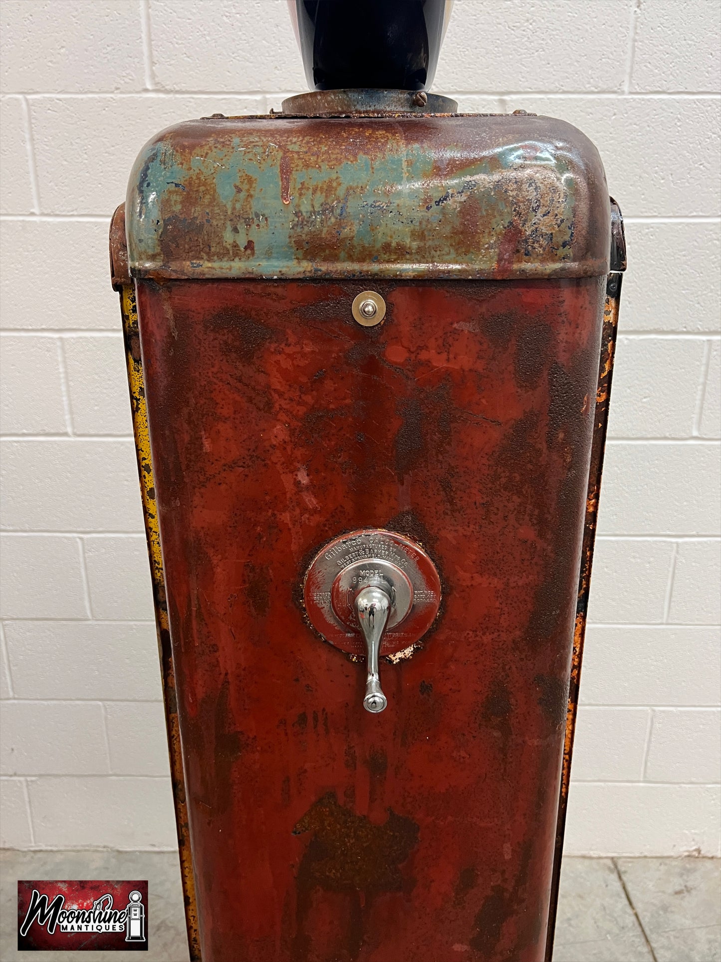 Rustoration 1940s INDIAN MOTORCYCLE Gilbarco Gas Pump w/ Shelves - Mancave Decor - Free Shipping!