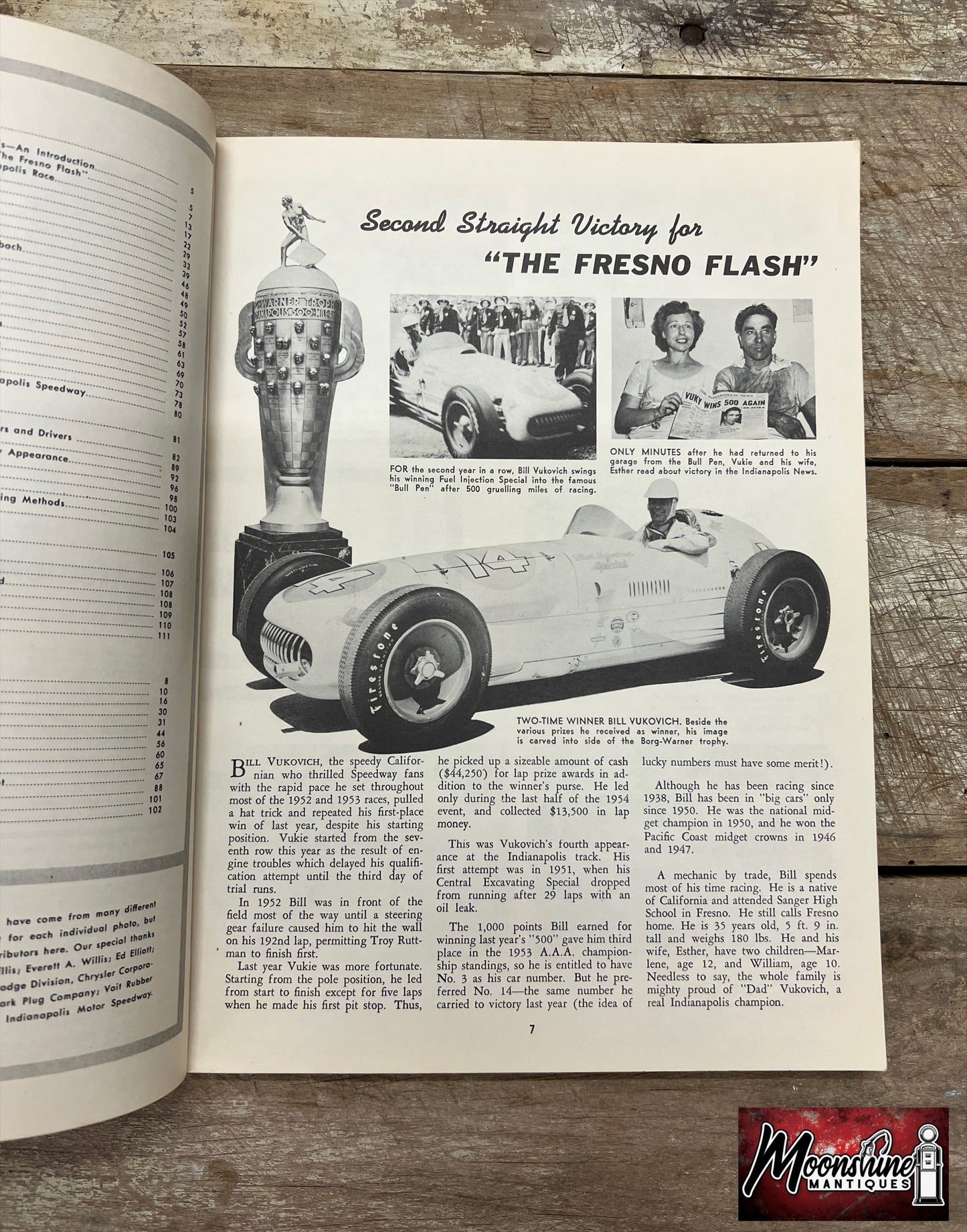 Floyd Clymer's 1954 Indianapolis 500 Race Yearbook - Free Shipping!