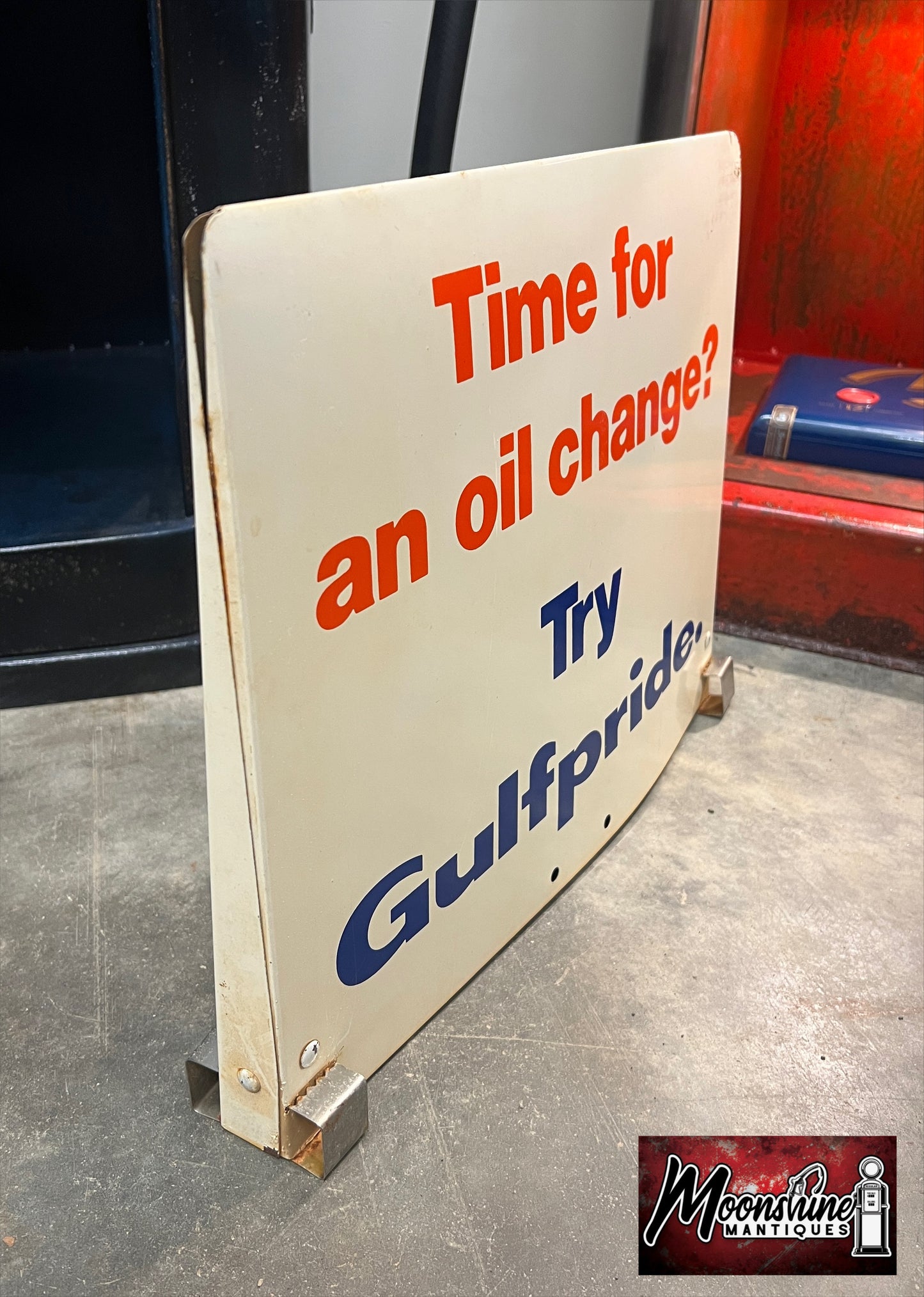 Original 1960’s GULF Gulfpride Motor Oil Sign - Gas & Oil - Free Shipping!