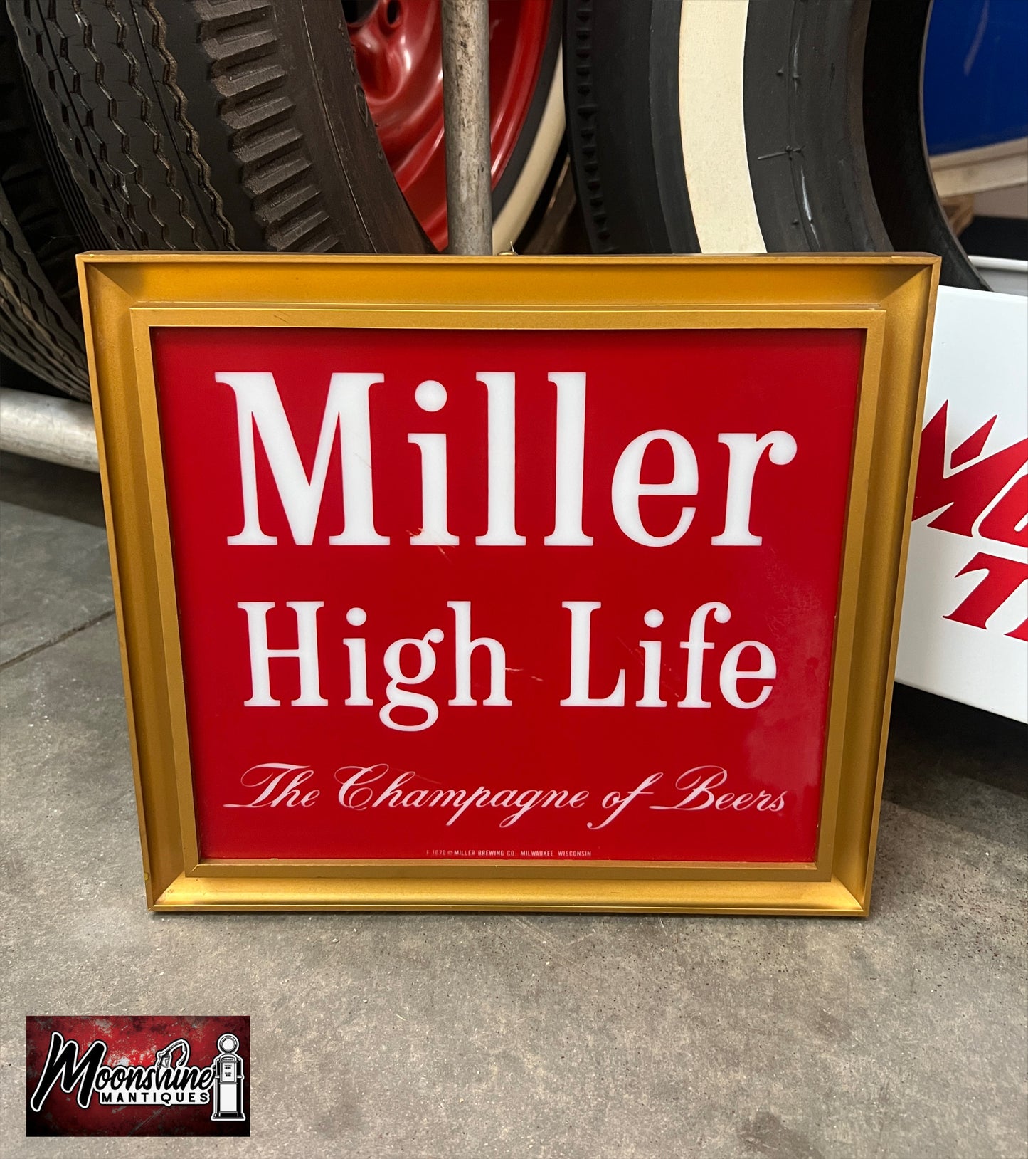 Vtg. MILLER HIGH LIFE Beer Lighted Sign - NOS - Free Shipping!