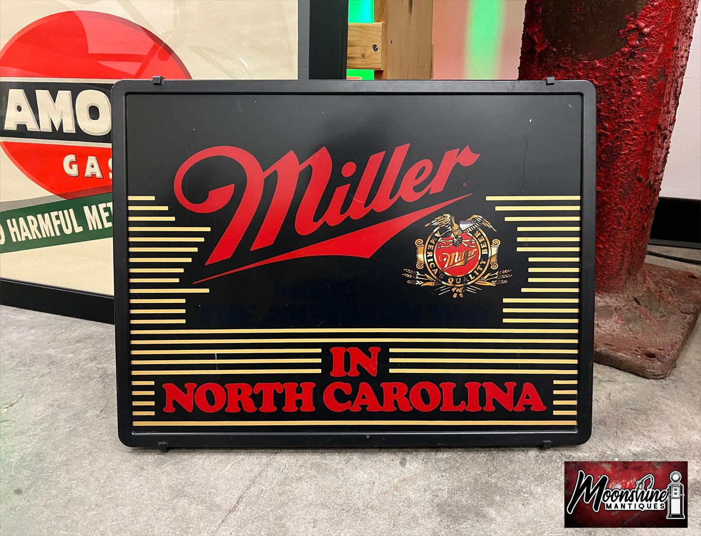 RARE!!! - Miller Lighted Beer Sign - Made The American Way In North Carolina - Free Shipping!