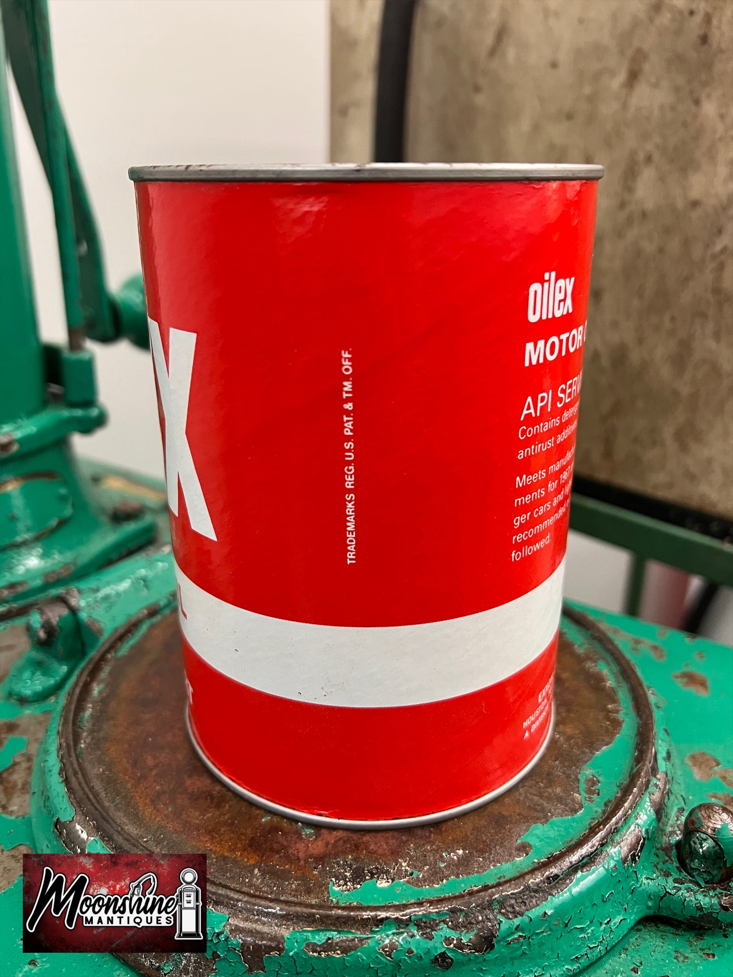 FULL - Vtg. EXXON Oilex Motor Oil Can 1 qt - Free Shipping!