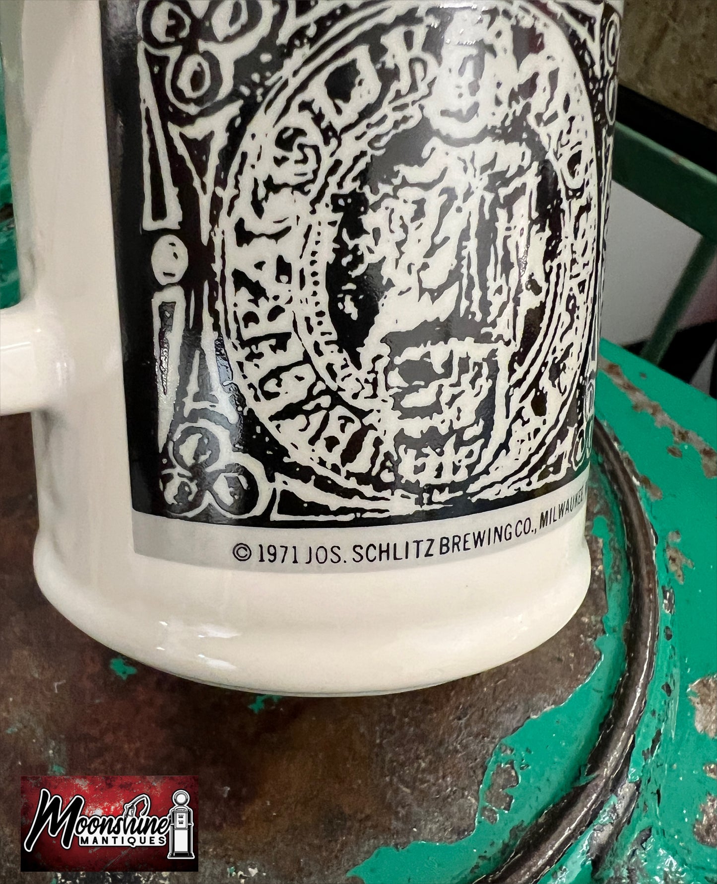 Vtg. 1970's SCHLITZ Malt Liquor McCoy USA Beer Stein - Free Shipping!