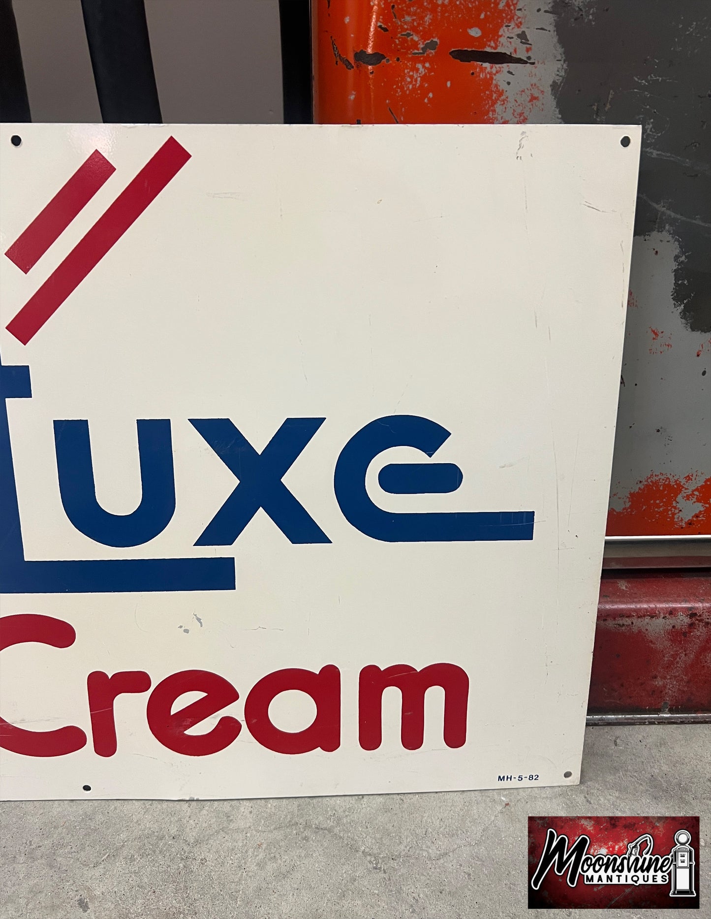 Vtg. DeLuxe Ice Cream Sign - Mooresville, NC - Free Shipping!