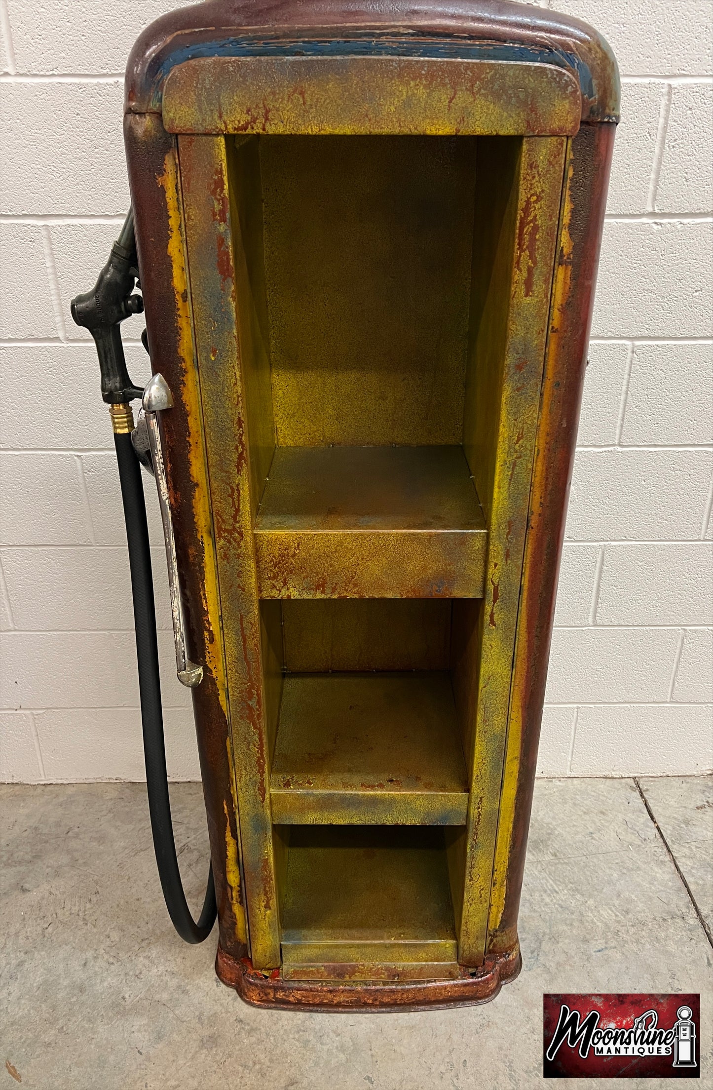 Rustoration 1940s INDIAN MOTORCYCLE Gilbarco Gas Pump w/ Shelves - Mancave Decor - Free Shipping!