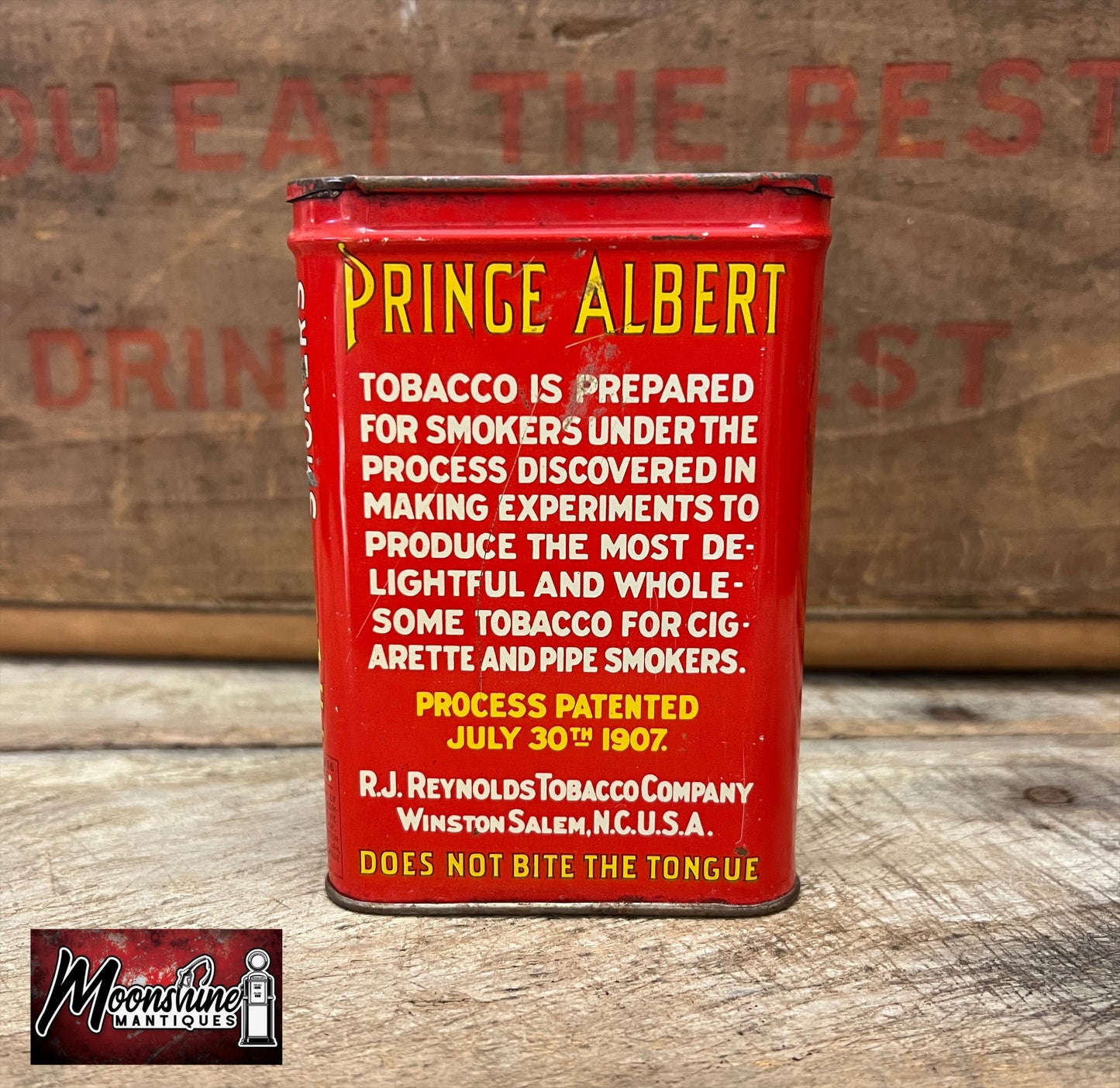 Vtg. PRINCE ALBERT Smoking Tobacco Pocket Tin - Free Shipping!