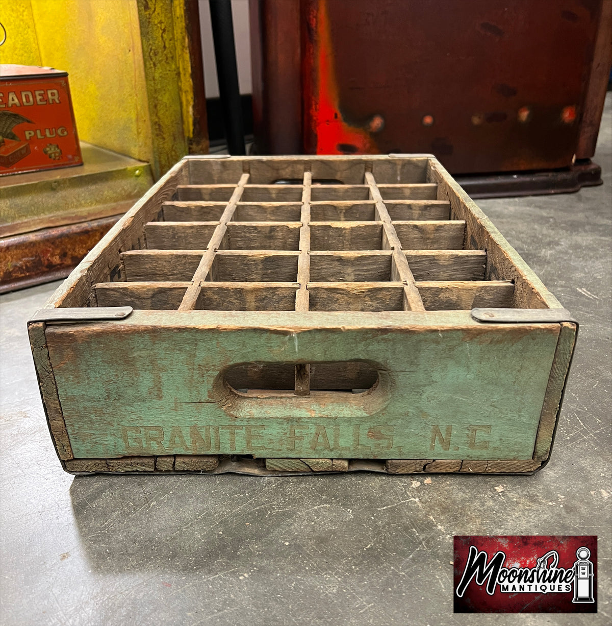 Vtg. 1960's SUN DROP Drink Bottle Wooden Crate / Carrier - Free Shipping!