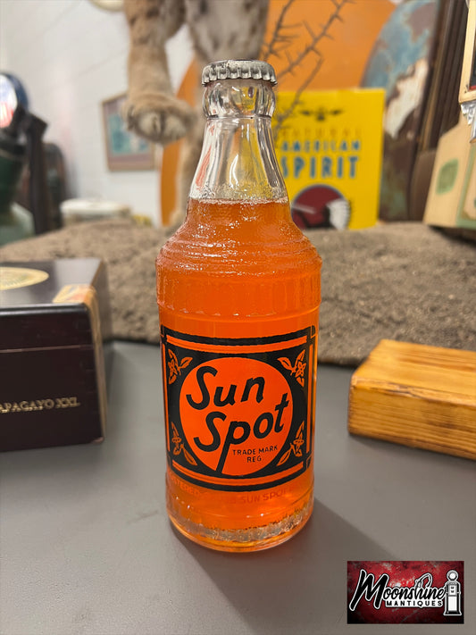 Vtg. SUN SPOT Orange Soda Bottle - Atlanta GA 1938 ACL - Free Shipping!