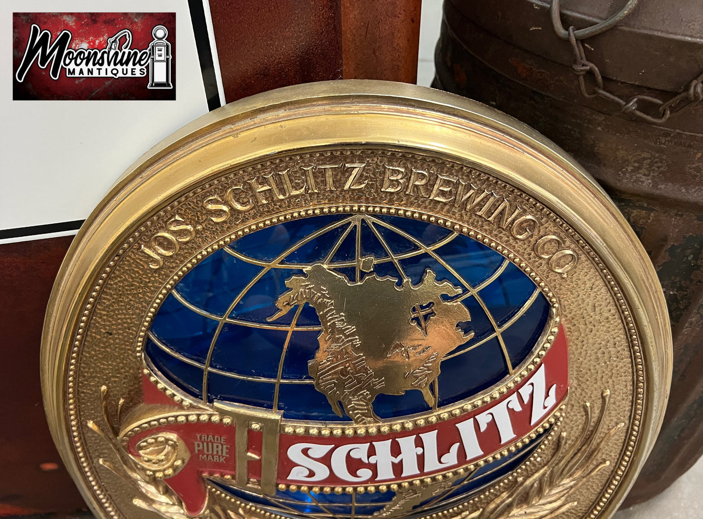 Vtg. 1977 Schlitz Brewing Company Beer Sign - Free Shipping!