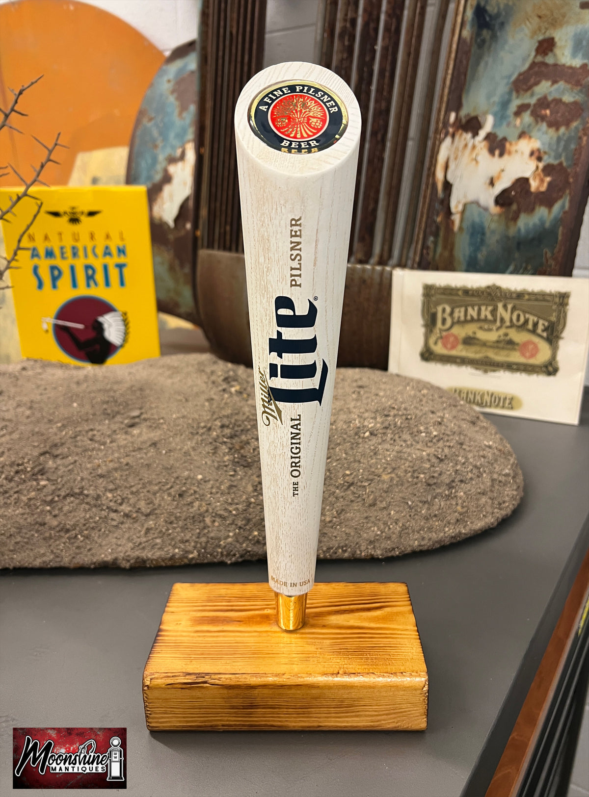Vtg. MILLER LITE Beer 12" Tap Handle - Free Shipping!