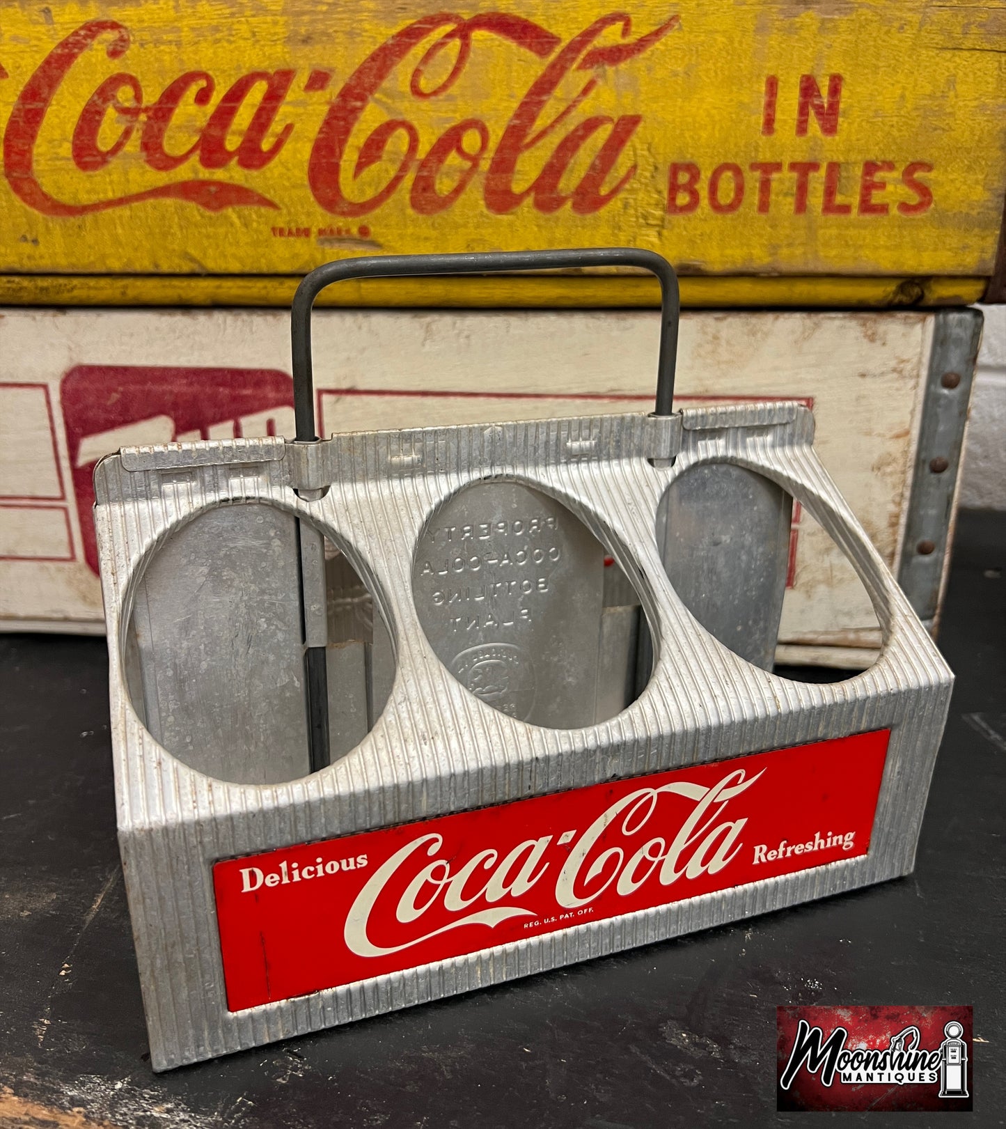 Vtg. 1950s Coca-Cola Aluminum 6 Pack Bottle Carrier - Free Shipping!
