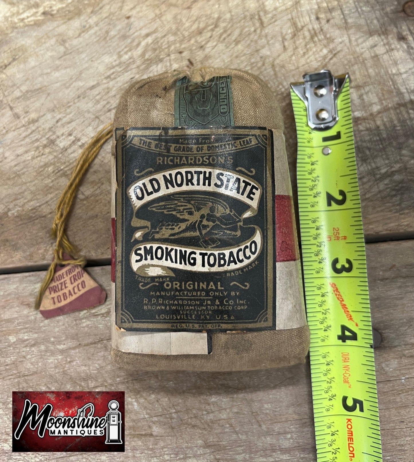 Vtg. OLD NORTH STATE Smoking Tobacco Pouch - Free Shipping!