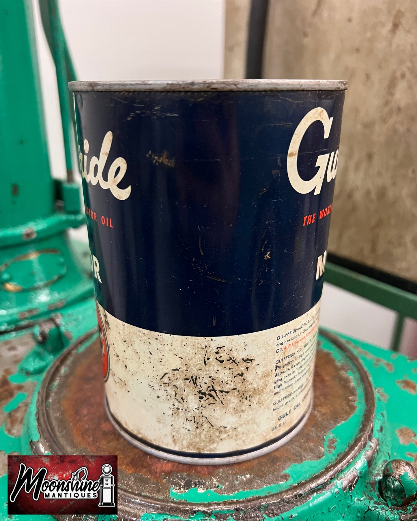 1950’s GULF Gulfpride Motor Oil Can 1 qt. - Gas & Oil - Free Shipping!