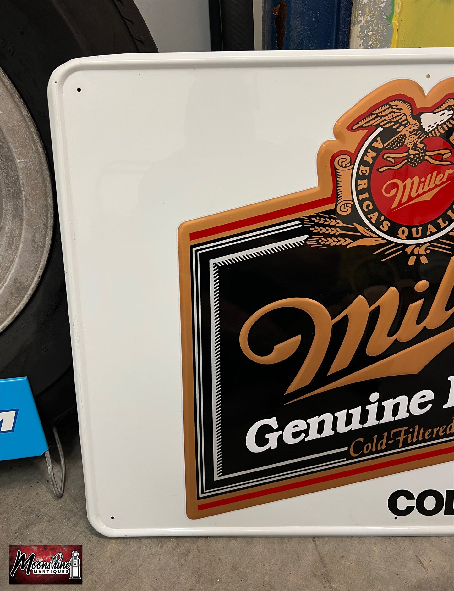 Vtg. MILLER GENUINE DRAFT Beer Sign - Free Shipping!