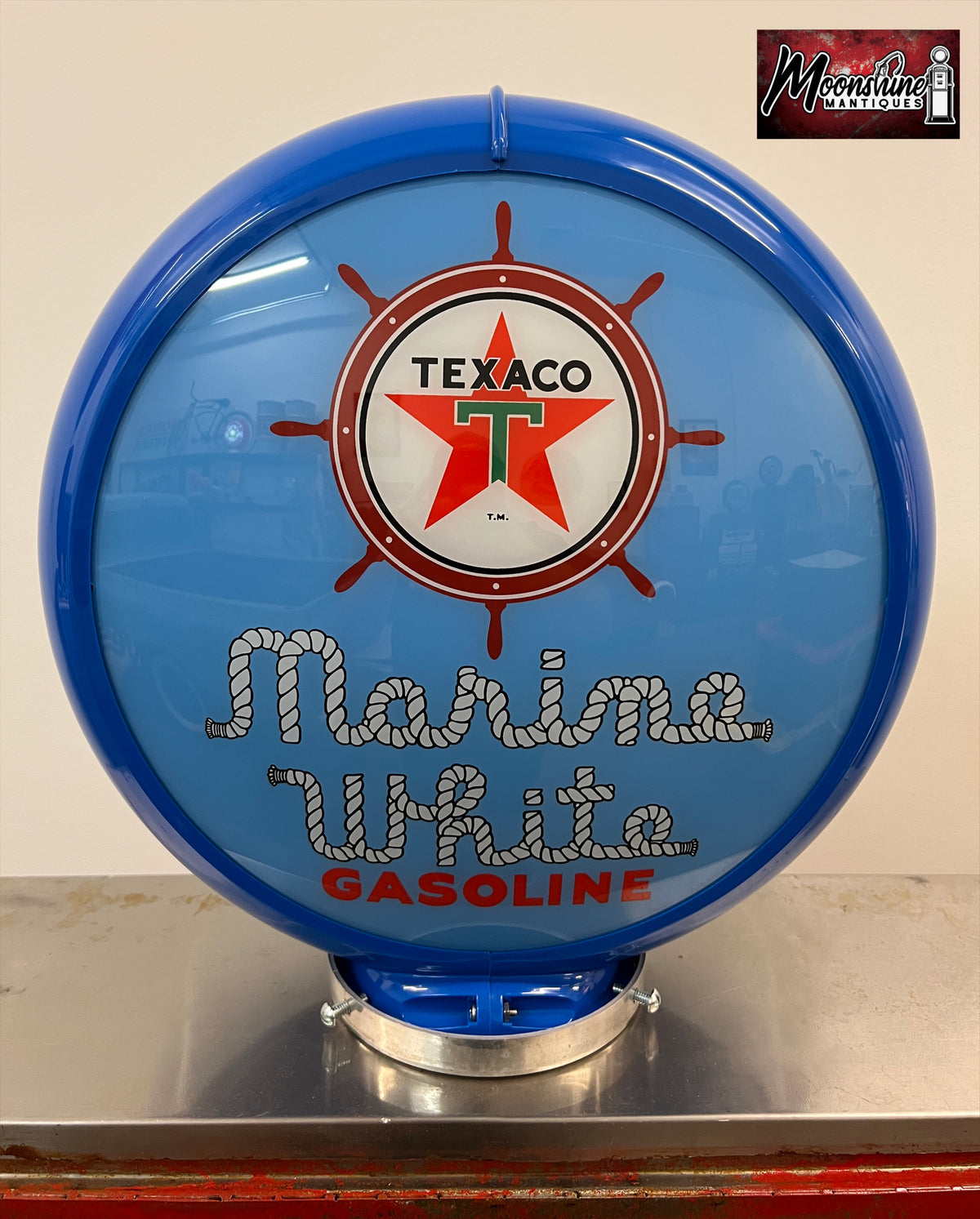Rustoration 1960’s TEXACO MARINE Gilbarco Gas Pump w/ Shelves - Free Shipping!