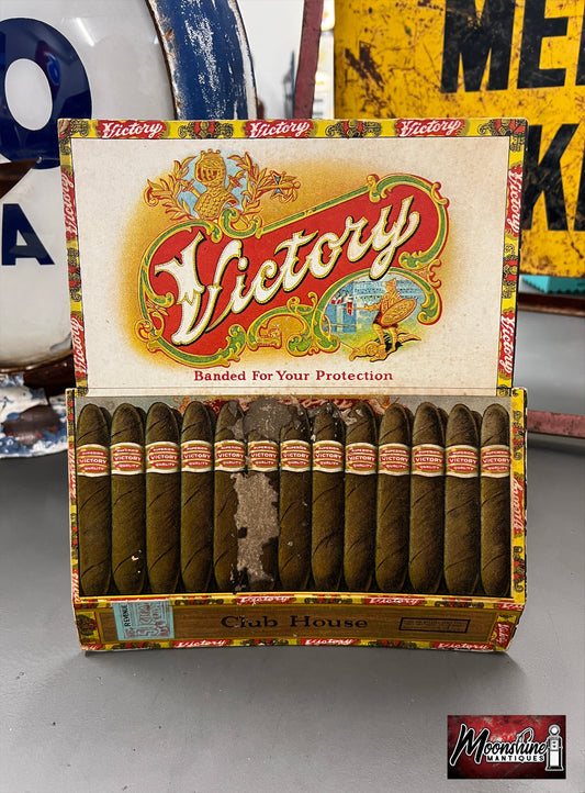 RARE 1920's Victory Cigars Counter Top Display Sign - Free Shipping!