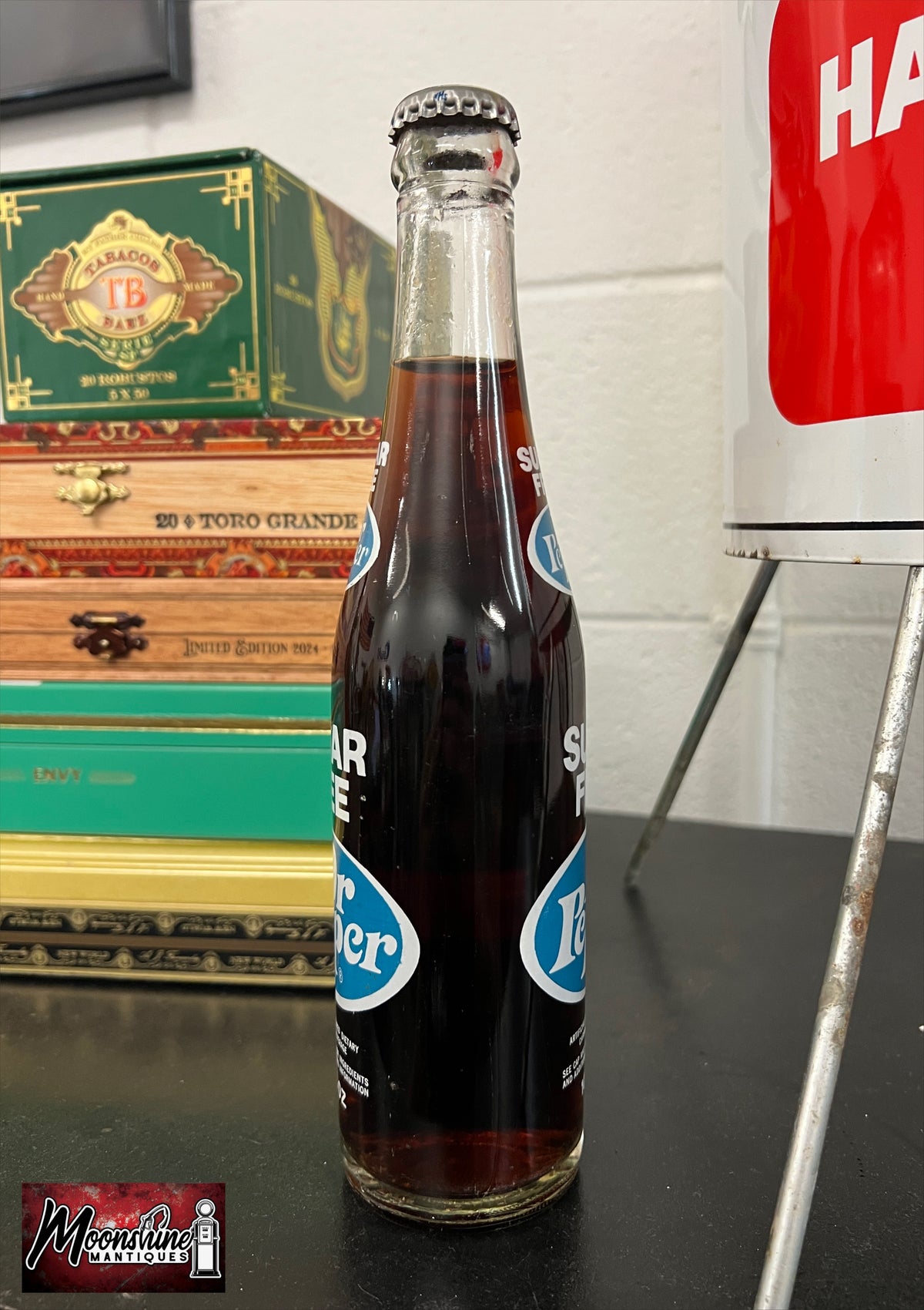 Vtg. Sugar Free Dr. Pepper Soda Bottle - Free Shipping!