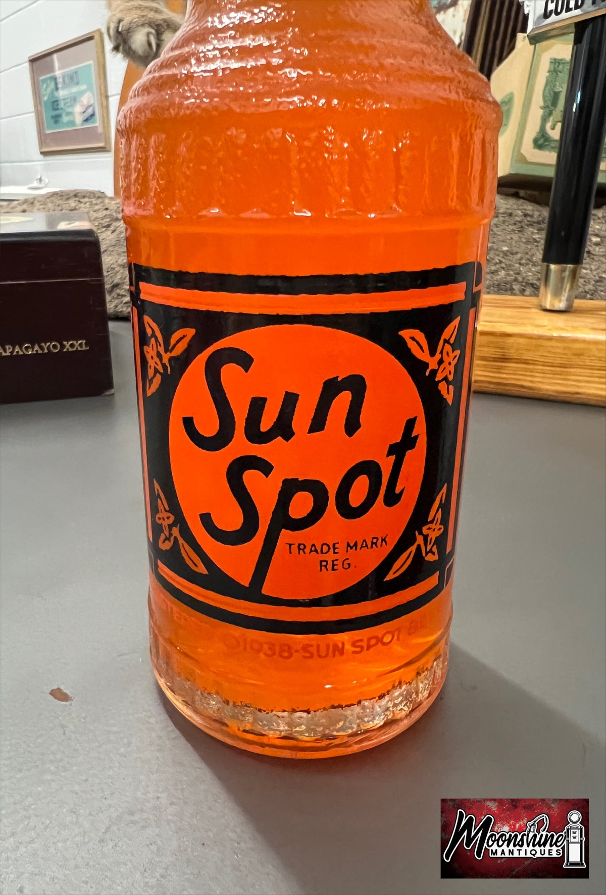 Vtg. SUN SPOT Orange Soda Bottle - Atlanta GA 1938 ACL - Free Shipping!