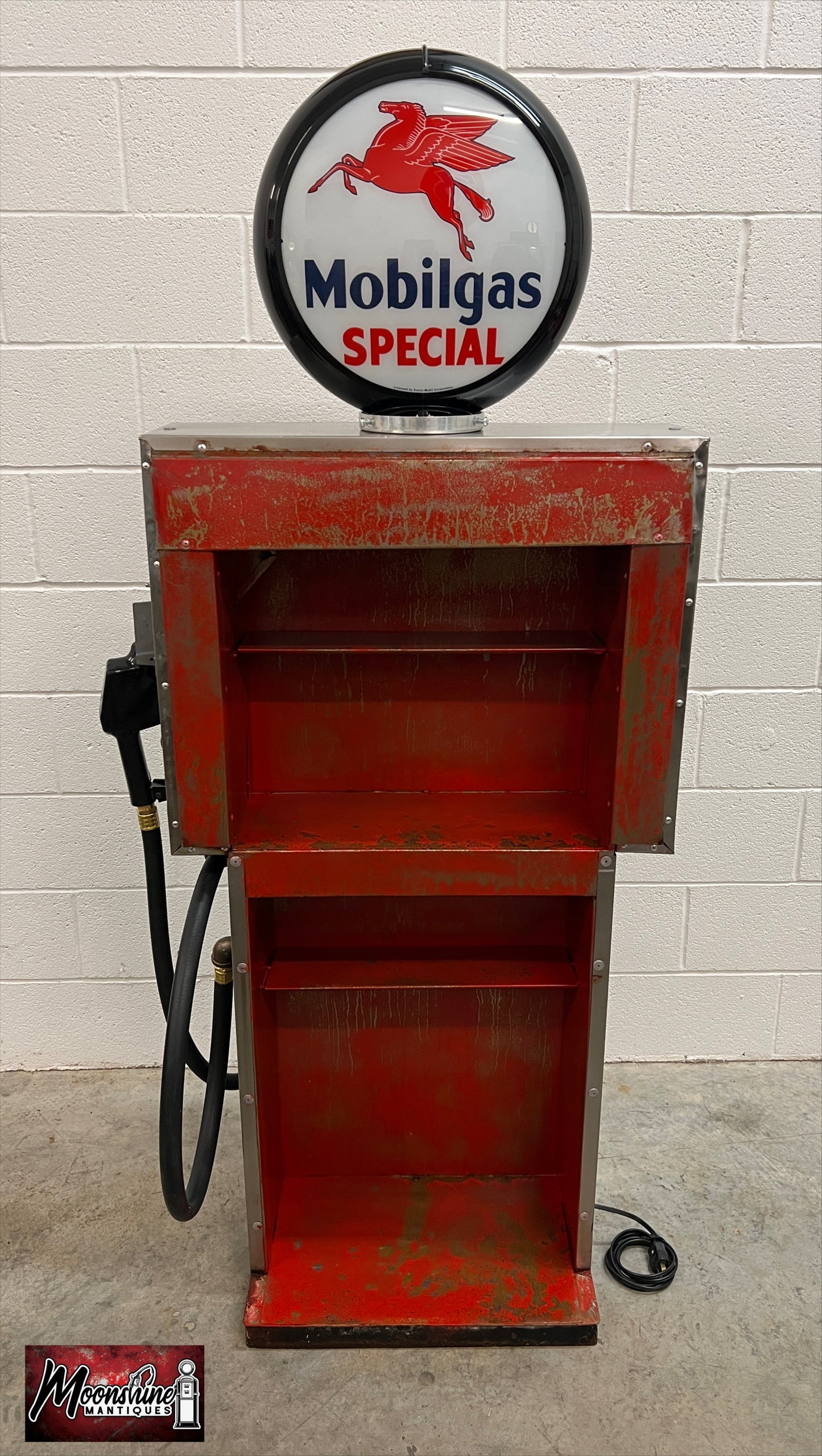 Rustoration 1960’s MOBIL SPECIAL Gilbarco Gas Pump w/ Shelves - Mancave Decor - Free Shipping!
