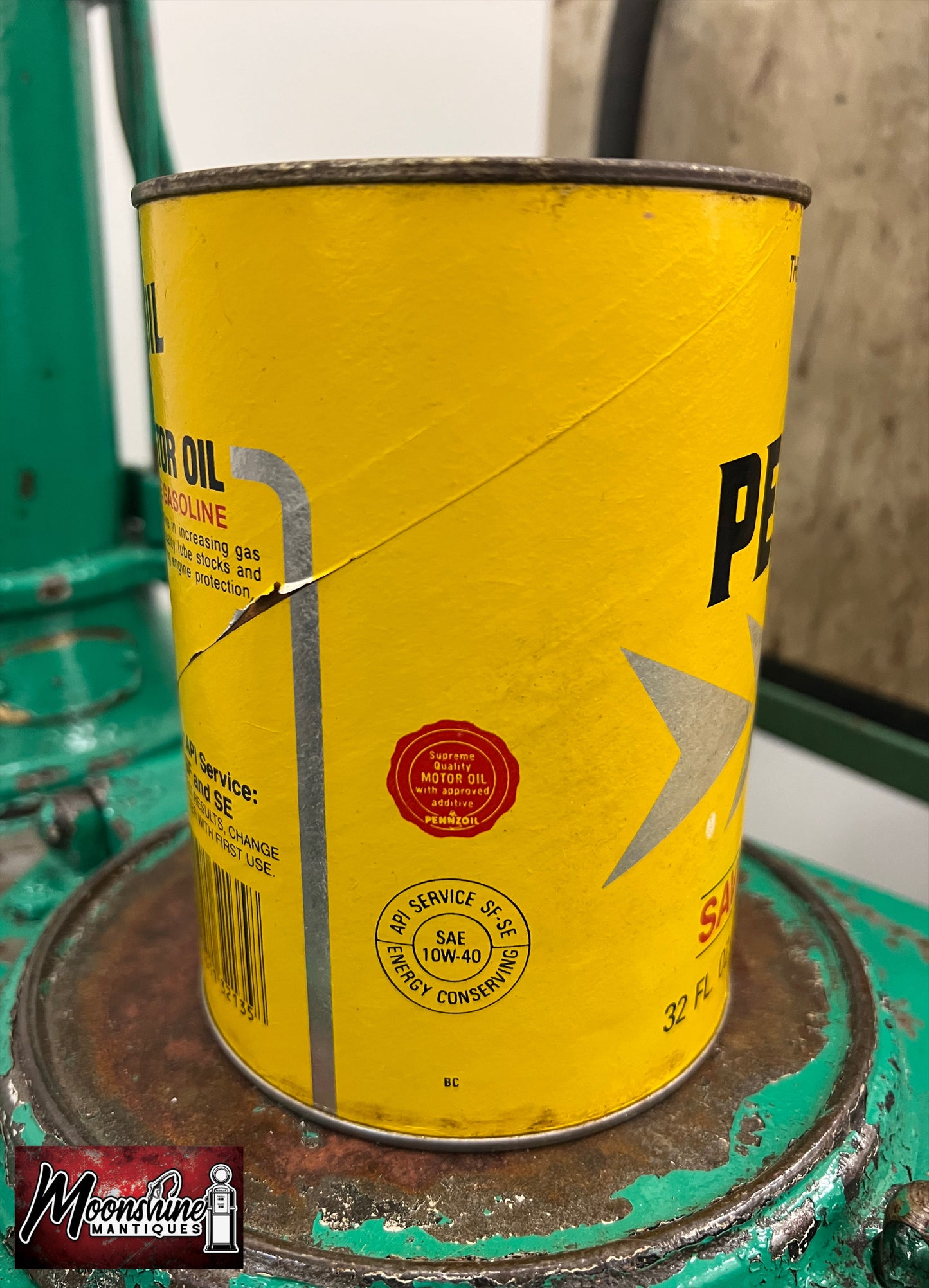 1980's PENNZOIL Motor Oil Can 1 qt - Gas & Oil - Free Shipping!