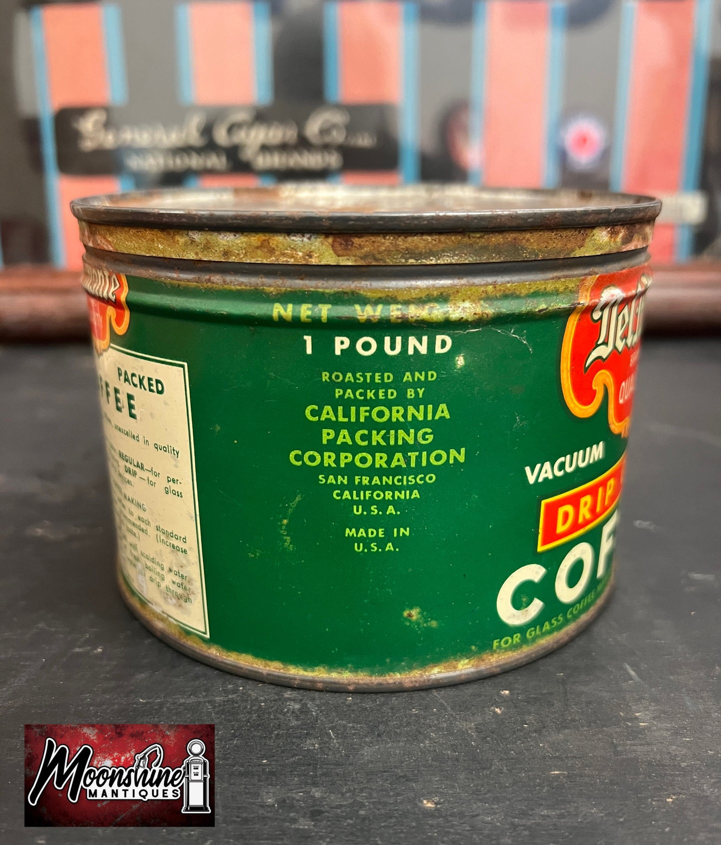 Vtg. DEL-MONTE COFFEE Tin Can - Free Shipping!