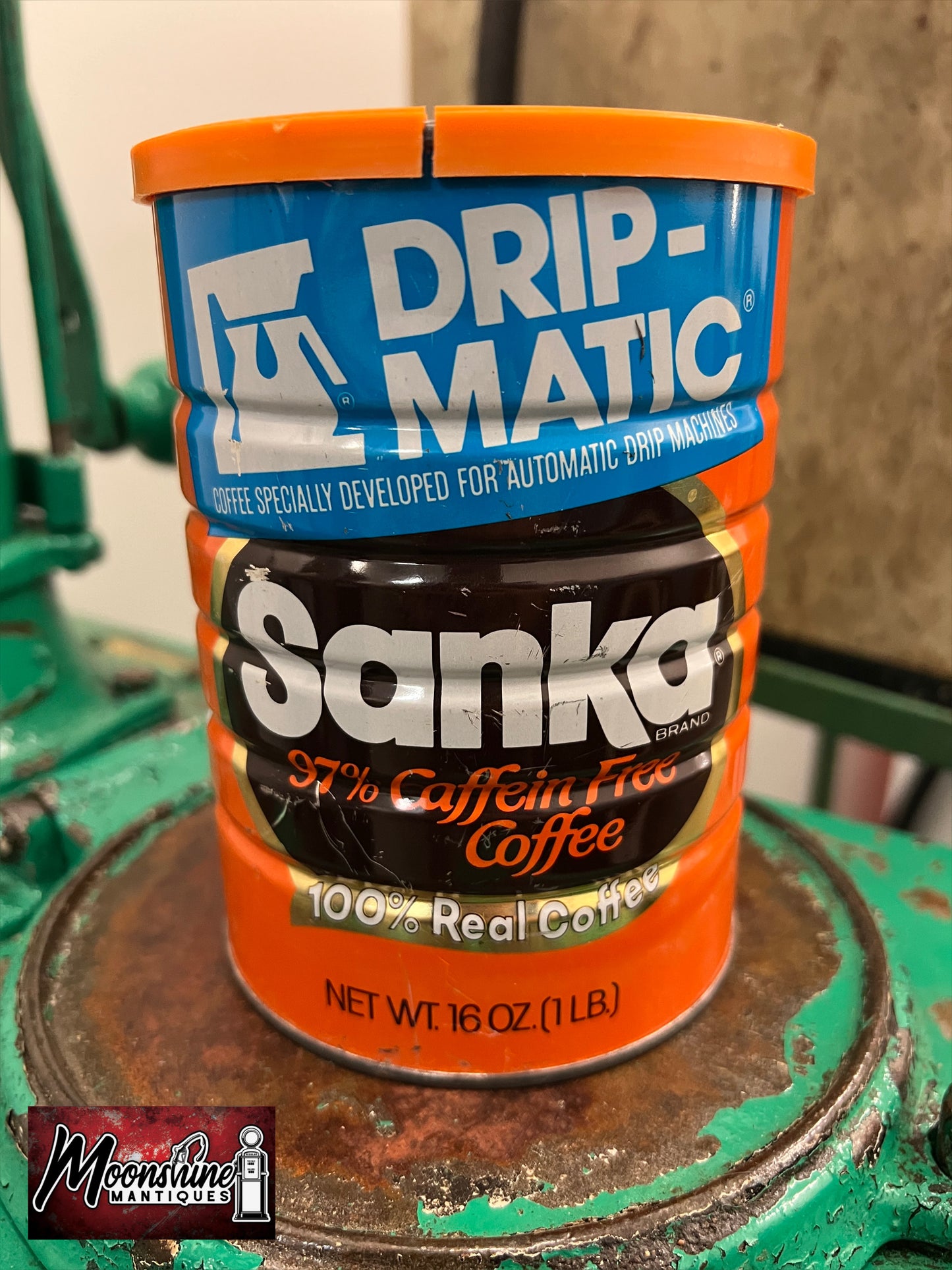 Vtg. SANKA COFFEE Tin Can - Free Shipping!