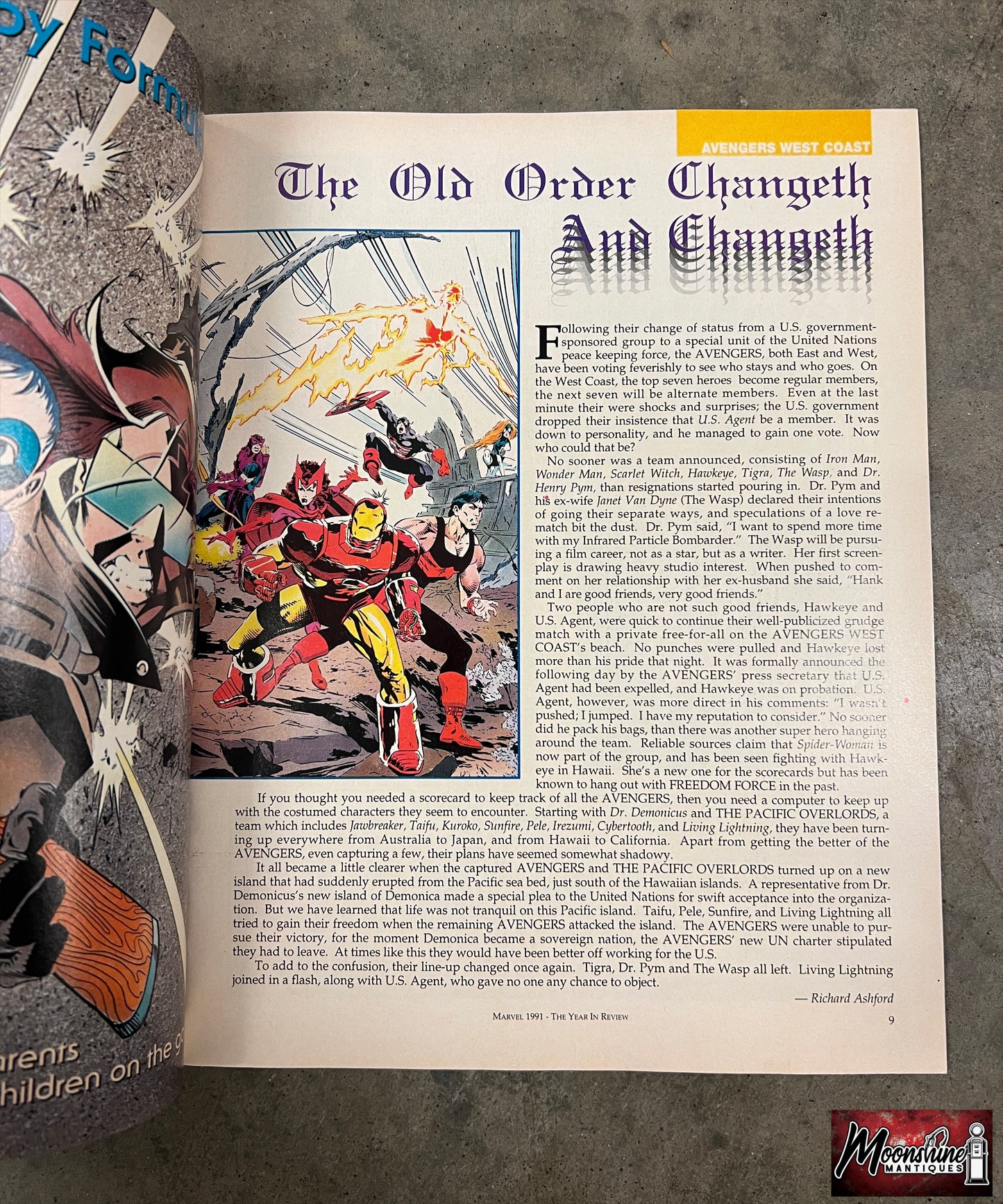 1991 MARVEL The Year in Review Magazine - X-Men Cover - Free Shipping!