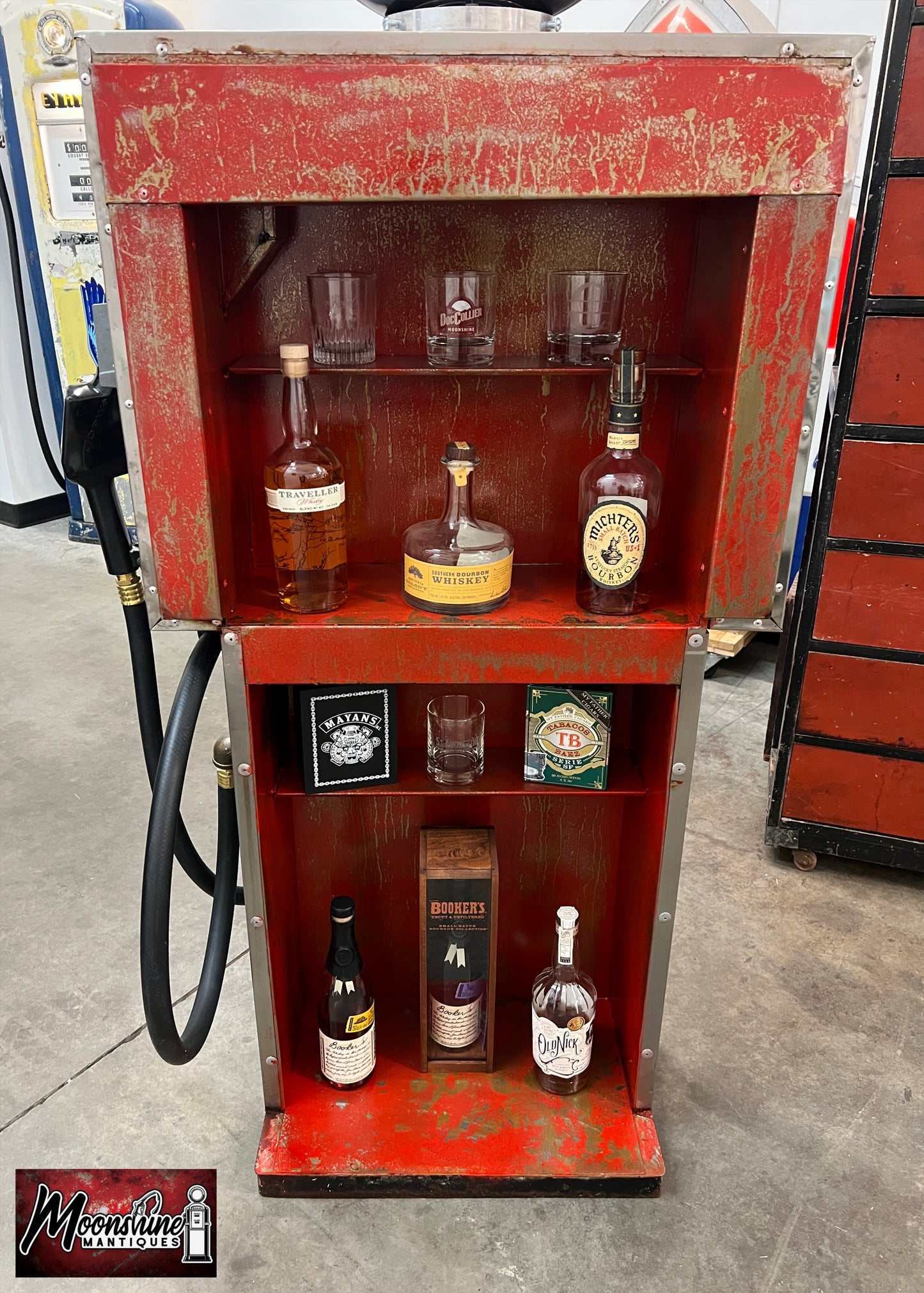 Rustoration 1960’s MOBIL SPECIAL Gilbarco Gas Pump w/ Shelves - Mancave Decor - Free Shipping!