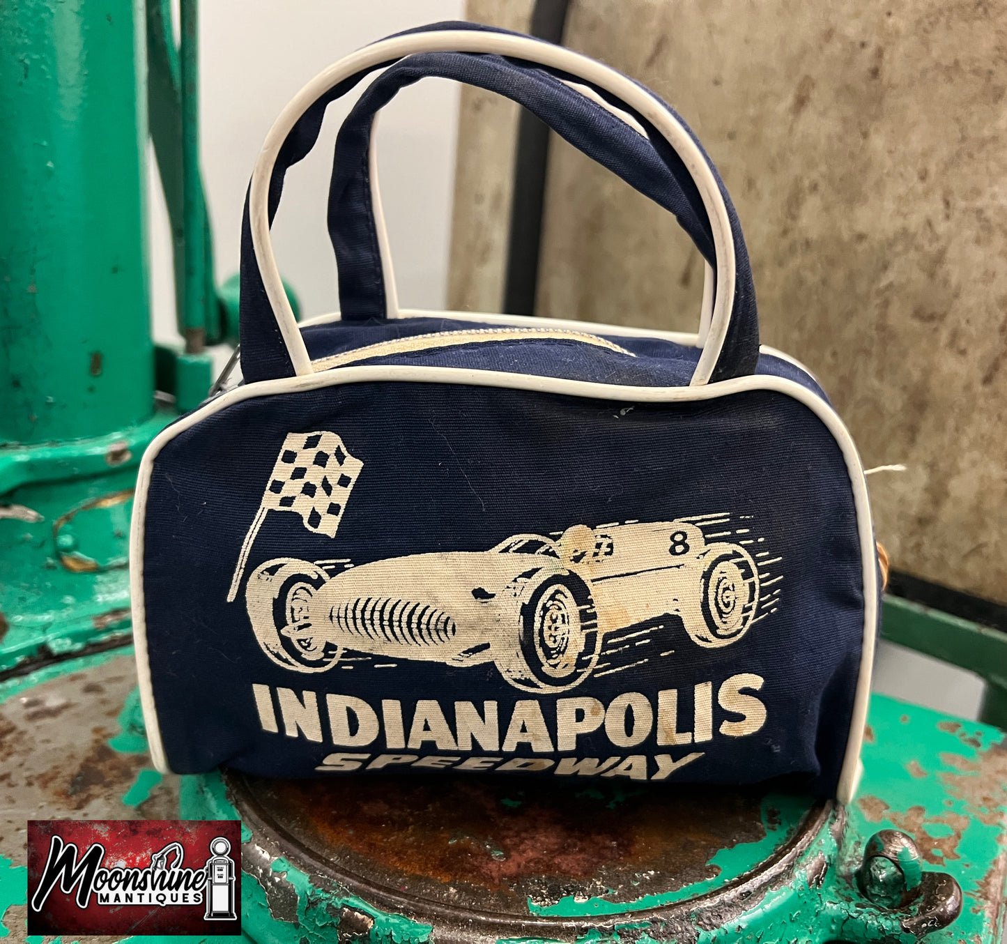 Vtg. INDIANAPOLIS SPEEDWAY Gift Shop Novelty Purse / Bag - Free Shipping!