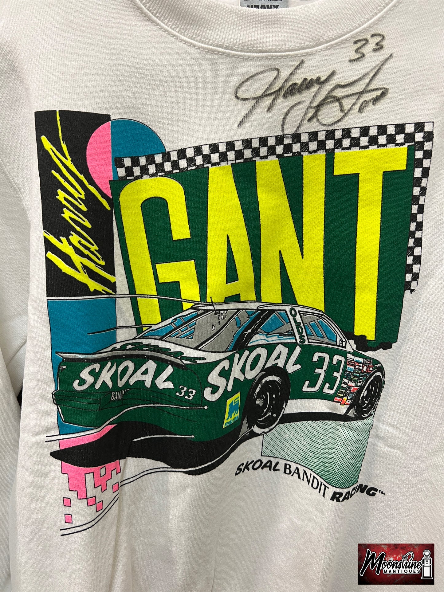 Vtg. 1990's HARRY GANT Skoal Bandit Autographed Sweatshirt - Medium - Free Shipping!
