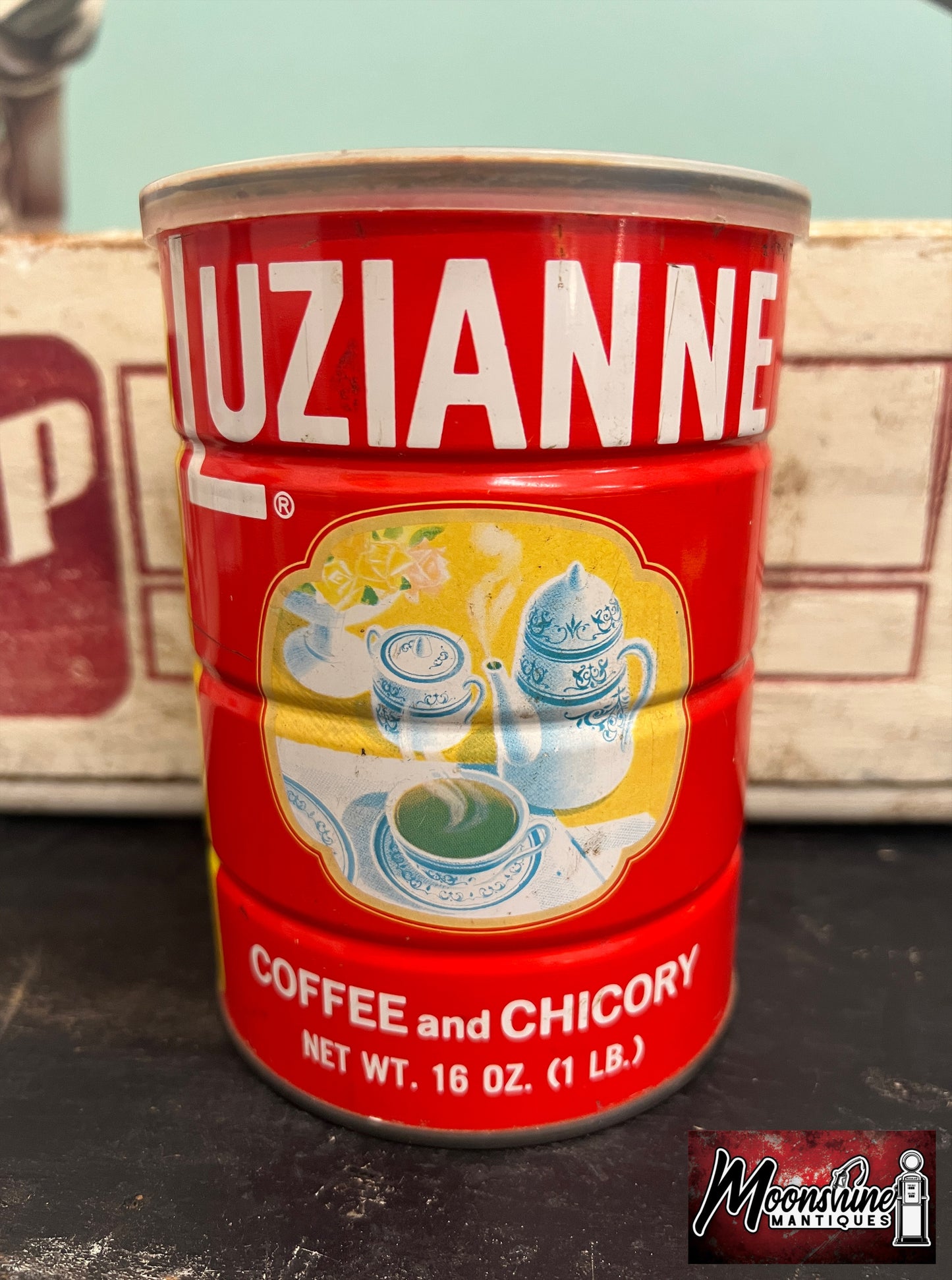 Vtg. LUZIANNE COFFEE Tin Can - Free Shipping!