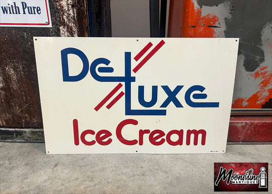 Vtg. DeLuxe Ice Cream Sign - Mooresville, NC - Free Shipping!