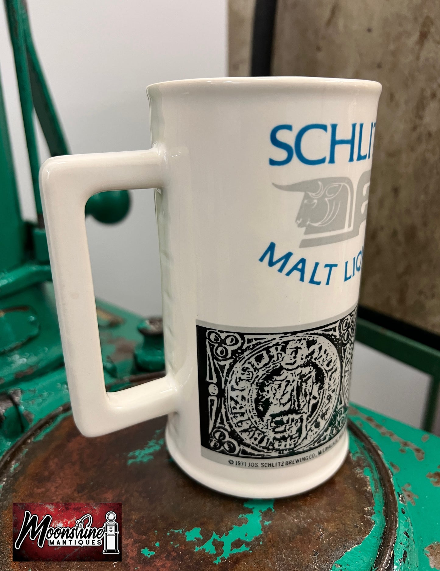 Vtg. 1970's SCHLITZ Malt Liquor McCoy USA Beer Stein - Free Shipping!