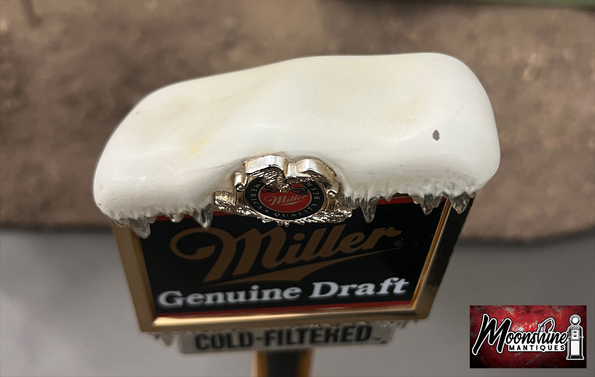 Vtg. Miller Genuine Draft Beer Tap Handle Cold Filtered MGD - Free Shipping!