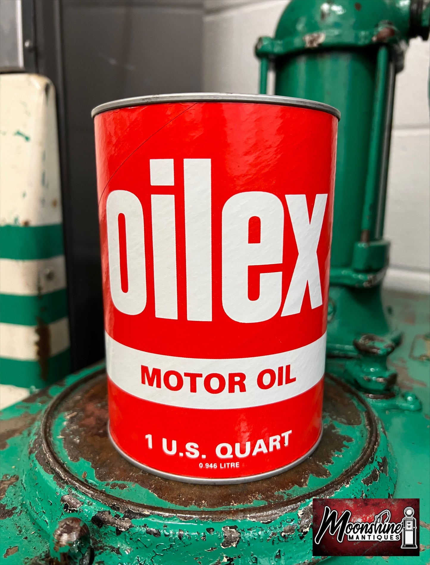 FULL - Vtg. EXXON Oilex Motor Oil Can 1 qt - Free Shipping!