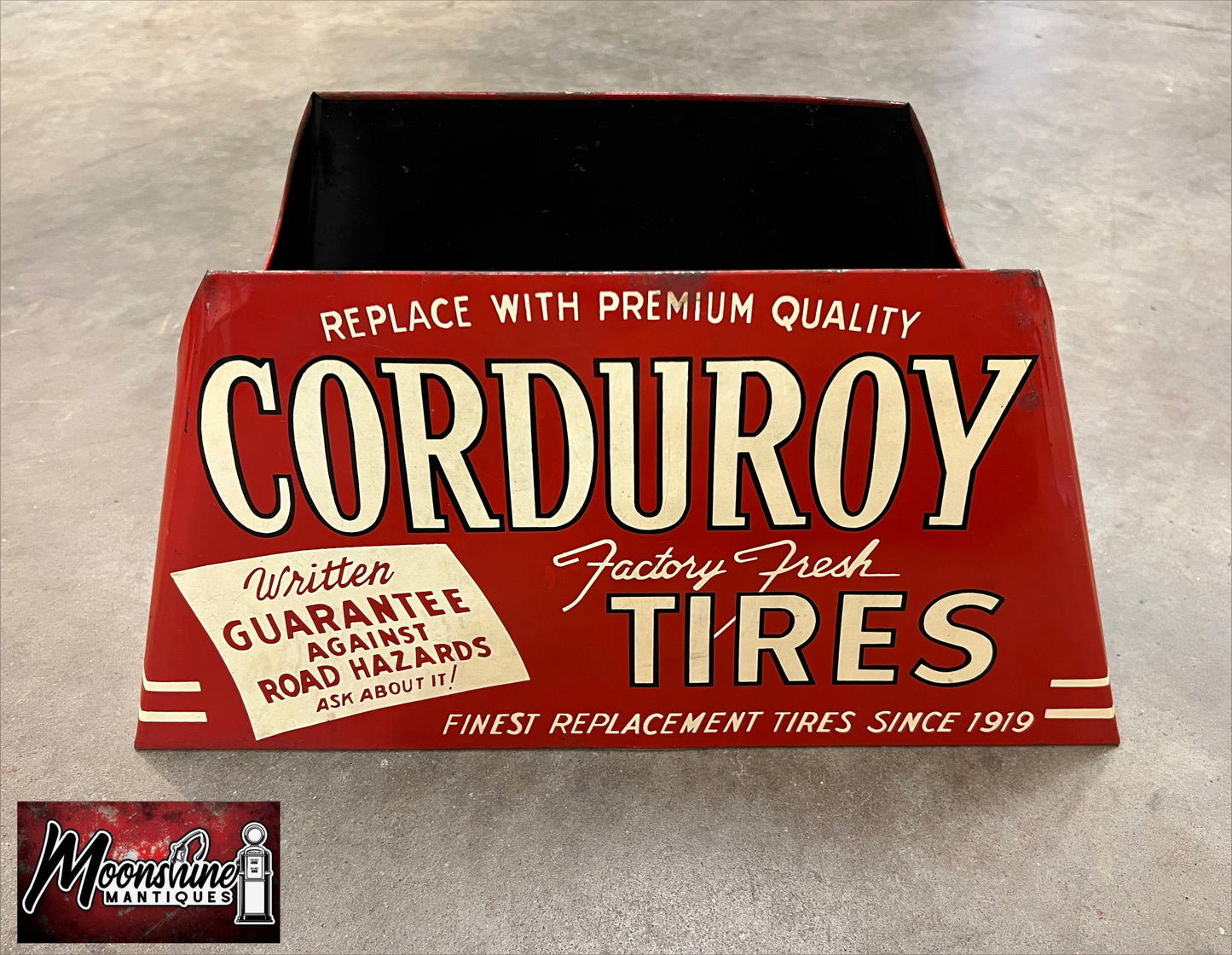 RARE 1940's CORDUROY TIRES Display Stand Rack Sign - Free Shipping!