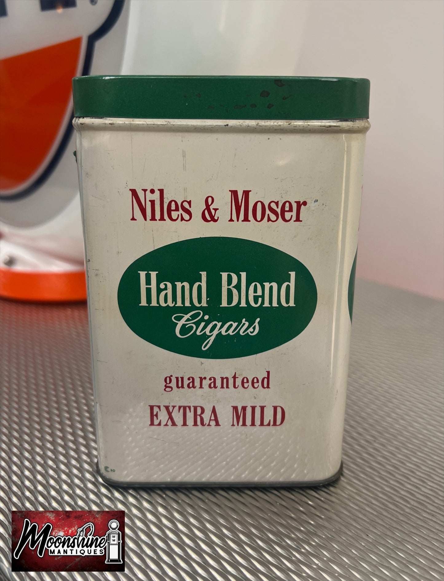 Vtg. NILES & MOSER Cigar Tin w/ Store Display Card - Free Shipping!