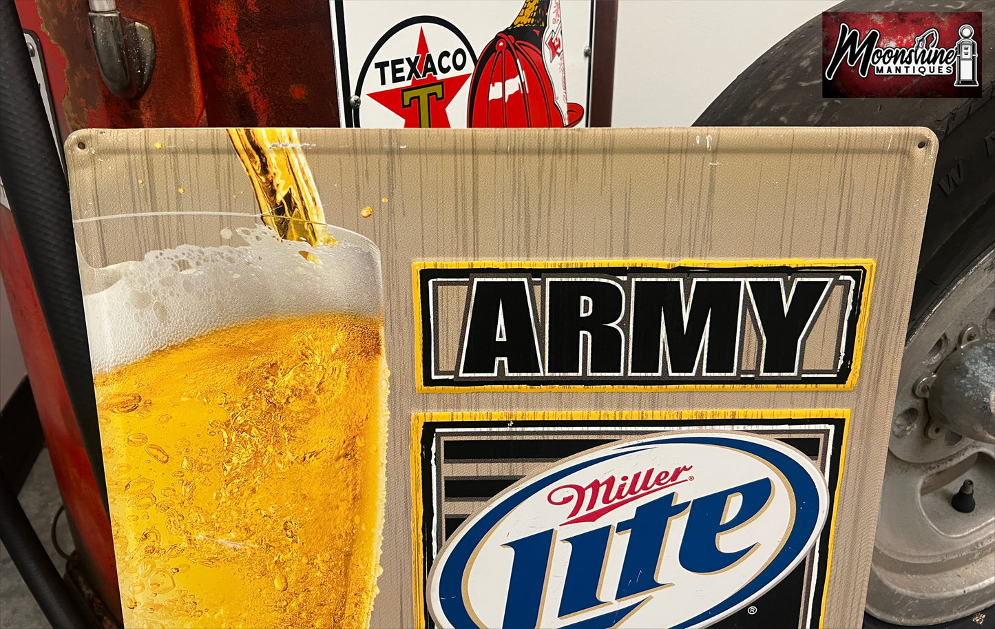 RARE Miller Lite ARMY We Salute You Beer Sign - Free Shipping!