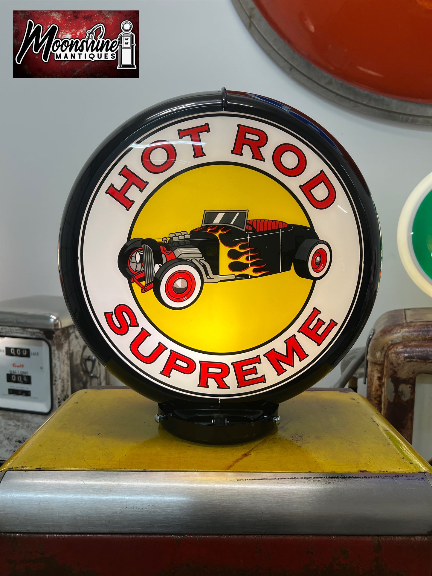 Rustoration 1940’s HOT ROD GASOLINE Bowser Gas Pump w/ Shelves - Mancave Decor - Free Shipping!