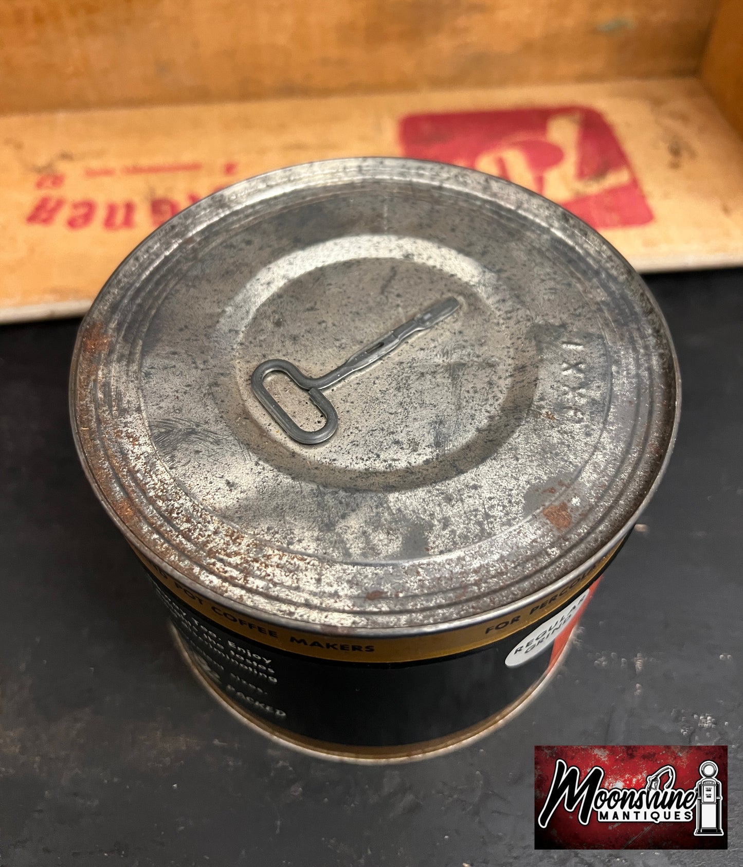 Vtg. KENNY'S NORWOOD COFFEE Tin Can - Unopened w/ Key - Free Shipping!