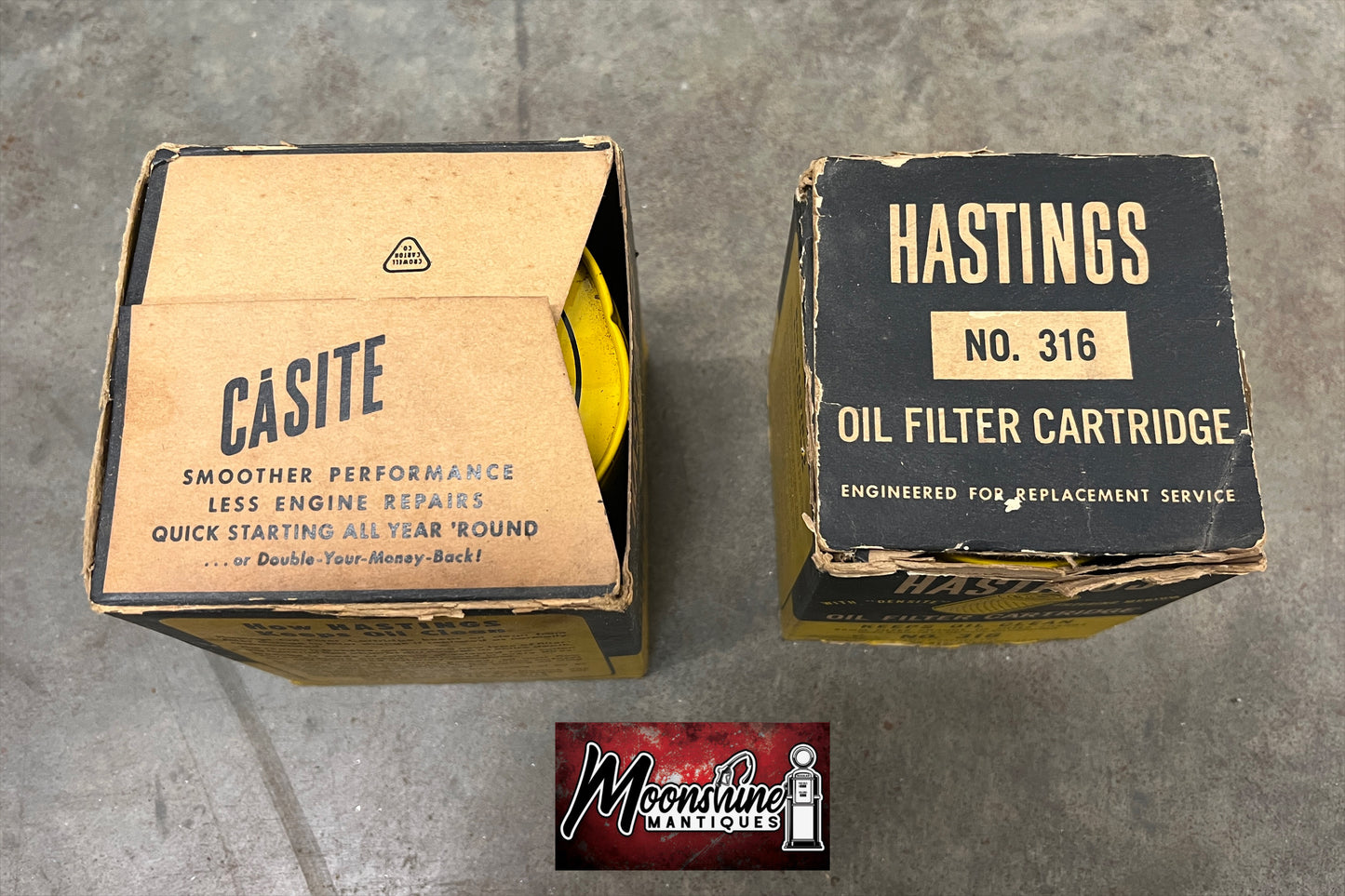 Lot of 2 - Vtg. Hastings Oil Filter Cartridges - NOS - Free Shipping!