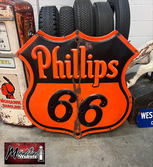 RARE Original 1950's PHILLIPS 66 Federal Porcelain Neon Sign - Shipping Available!